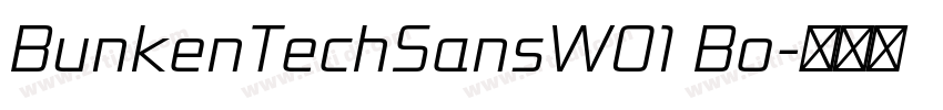 BunkenTechSansW01 Bo字体转换